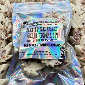 Hempadelic Goji Goblin – Goji Berry & Green Botanicals Scent Beeswax Melts